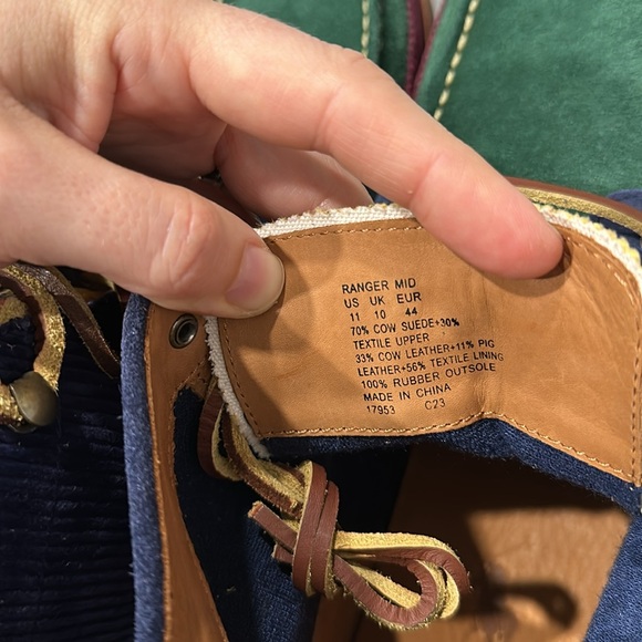 Ralph Lauren Polo Country Suede Corduroy Color Block Ranger Boots Men's Size 11 - Picture 7 of 8